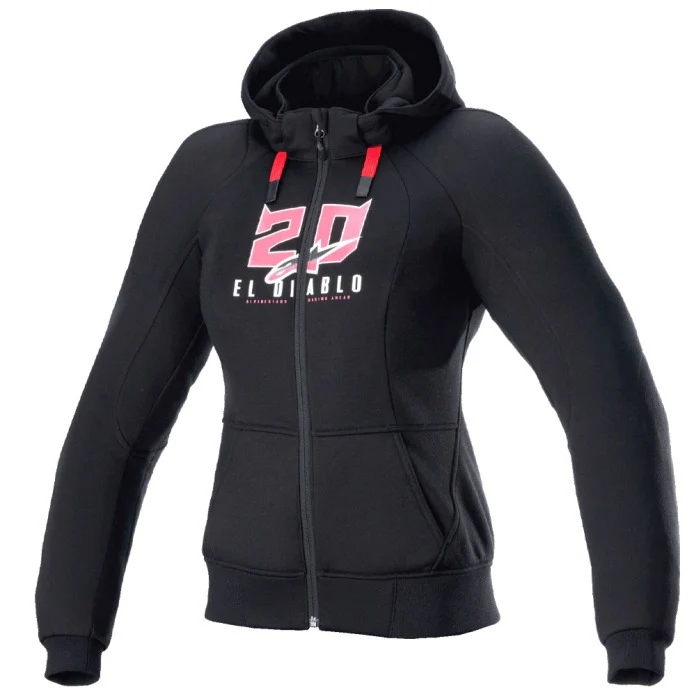 SUDADERA ALPINESTARS STELLA FQ20 CHROME SPORT - NEGRO / ROSA