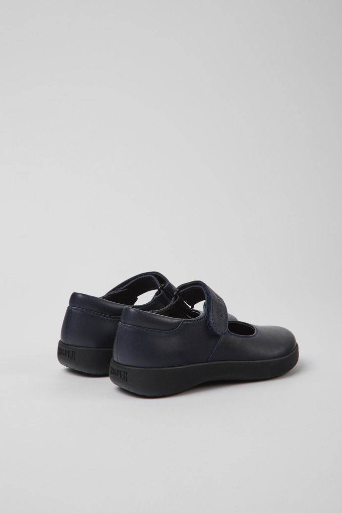 Spiral Comet Navy Blue Leather Shoes for Boys