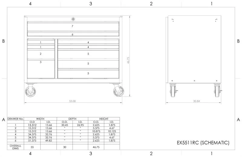 Extreme Tools 55" 11-Drawer Professional Roller Cabinet w/ Stainless Steel Top