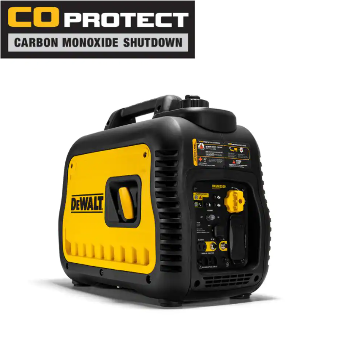 DEWALT Ultra Quiet 2200-Watt Recoil-Start Gas-Powered Inverter Generator with Auto Throttle & CO-PROTECT Technology, 50-ST