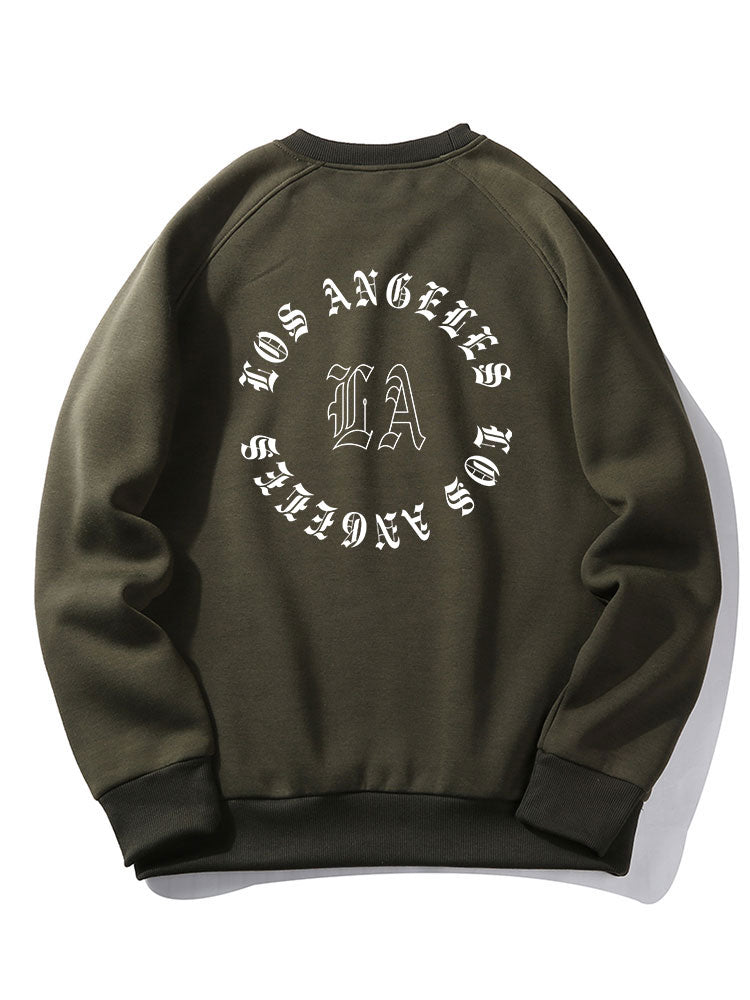 Los Angeles Letter Back Print Sweatshirt