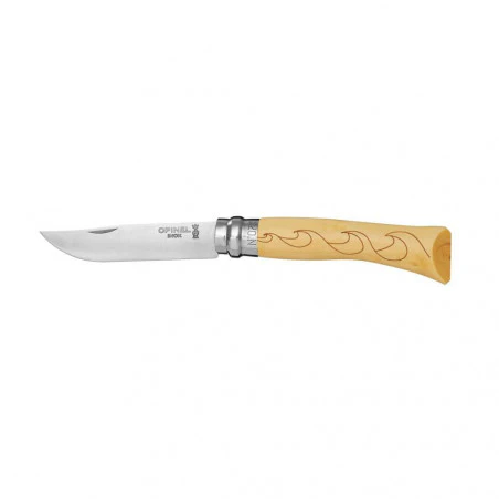 Opinel No7 Nature Waves – Engraved Series Pocket Knife