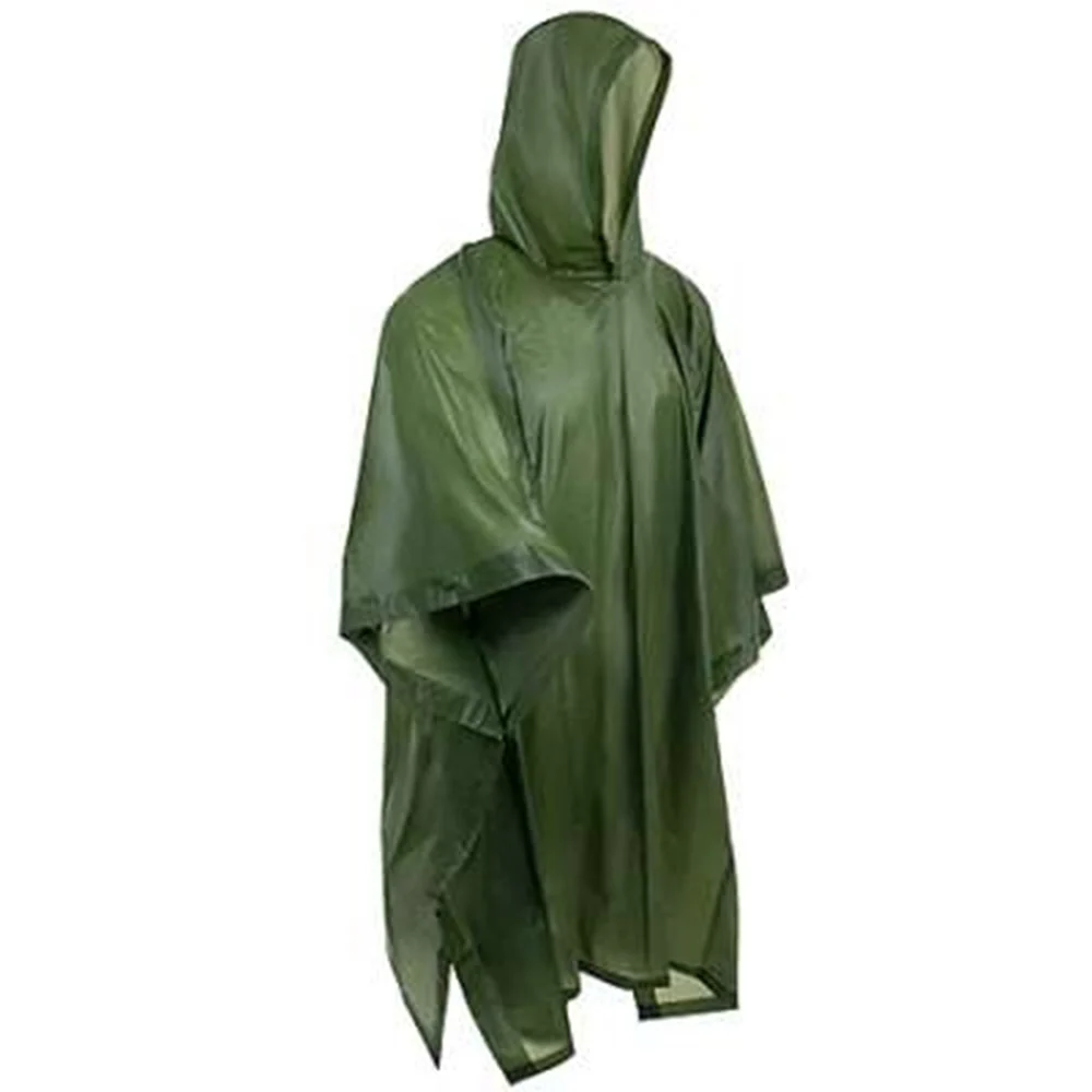 Hosa PVC RAIN PONCHO waterproof rain poncho - green