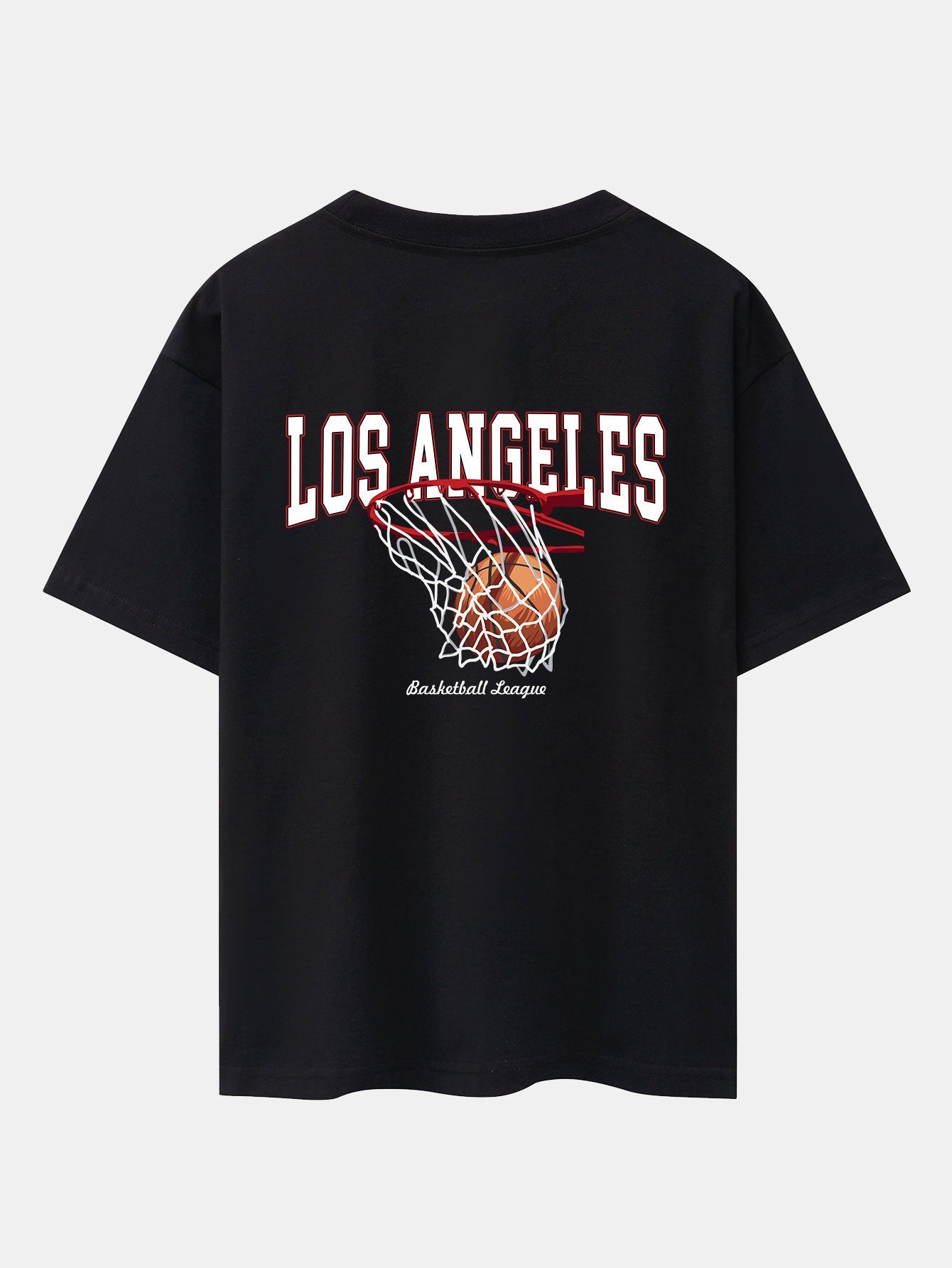 Los Angeles Basketball Back Print Heavy Weight Oversize T-Shirt