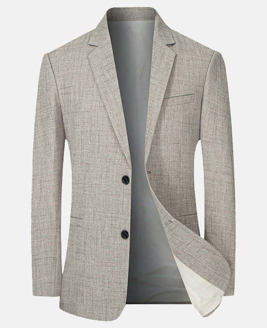 Business Casual Utility Pocket Notch Lapel Buttons Blazer